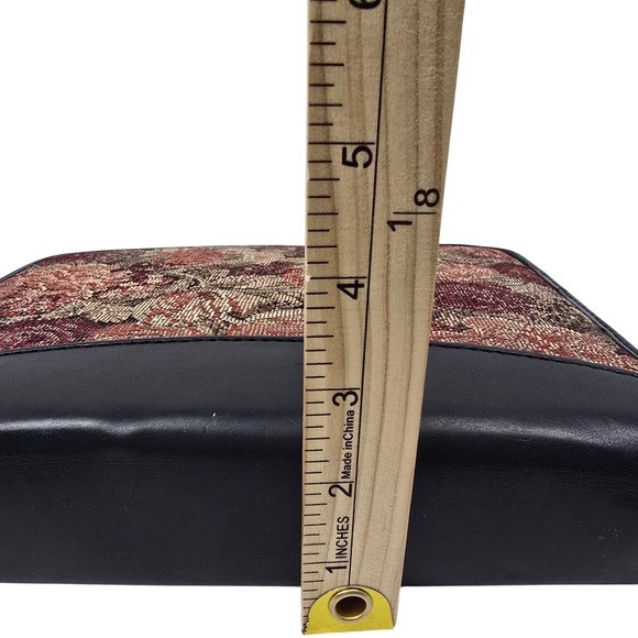 Franklin Covey Black Leather Floral Tapestry Zip Planner Binder Classic - Picture 8 of 16